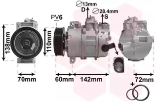 VAN WEZEL 0300k344 -  Компрессор, кондиционер